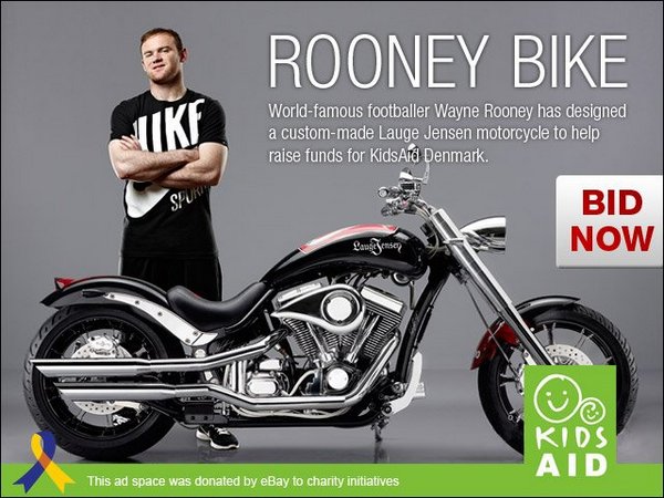 Wayne Rooney bike for KidsAid Foundation