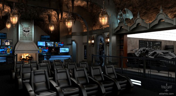 Batcave inspired custom home theater