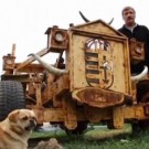 Hungarian man creates a functional wooden car