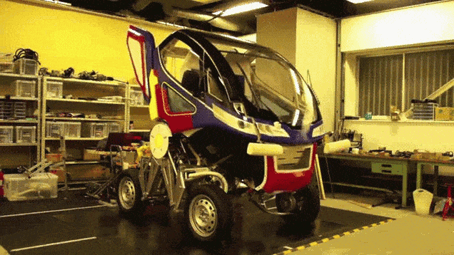 Ex Machina: Electric concept car by Kunio Okawara can transform its shape