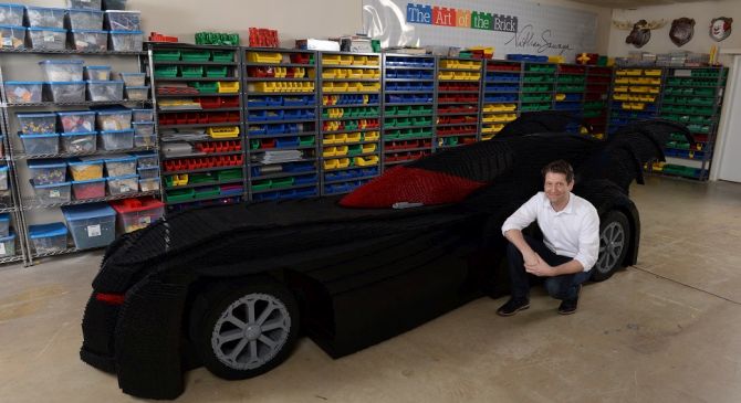 world’s largest LEGO Batmobile by Nathan Sawaya