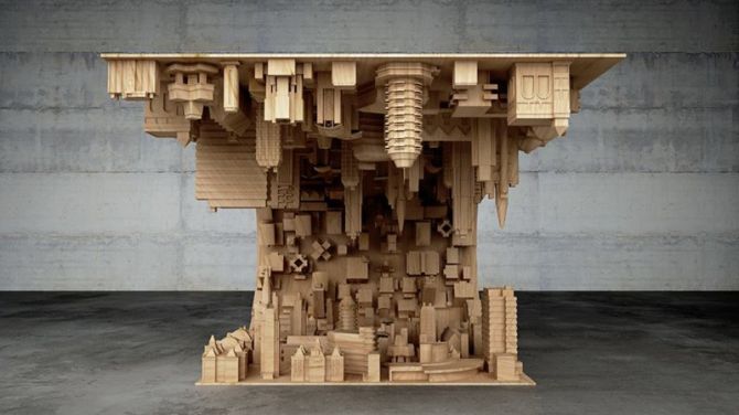 Inception-inspired Wave City Coffee Table by Stelio Mousarris 