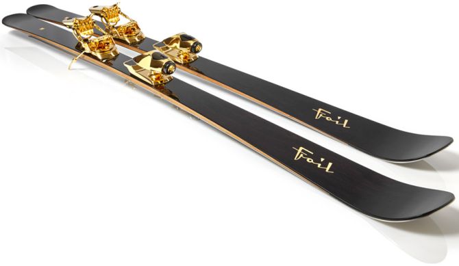 $50,000 gold-plated skis by Foil Skis