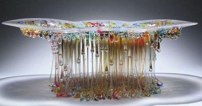 Jellyfish Glass Tables by Daniela Forti