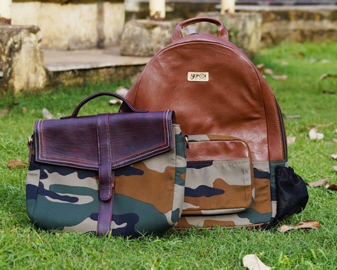 Sepoi upcycles used Army uniforms into stylish bags