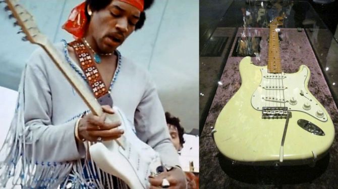 1968 Fender Stratocaster of Jimi Hendrix -most expensive guitars
