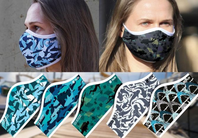 face masks from PADI and Rash’R