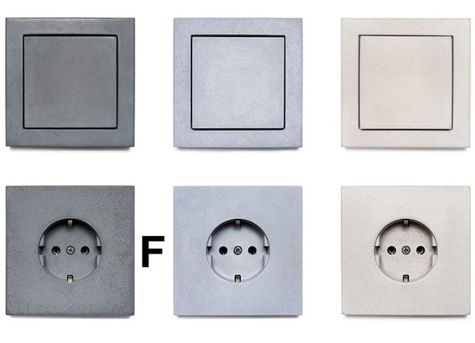 Concrete switches and sockets