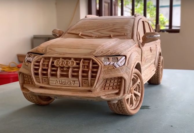 Audi Q7 2021 wooden car from Woodworking Art