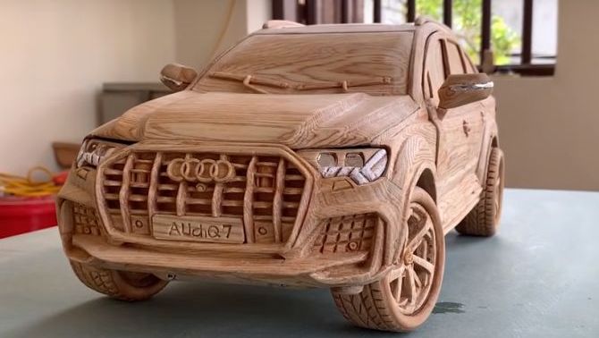 Woodworking Art comes up with wooden scale model of Audi Q7