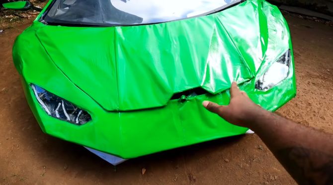 Kerala man builds Lamborghini Huracan replica from scrap