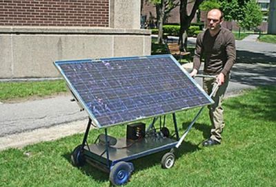 Student Builds a Solar Powered Land Mower