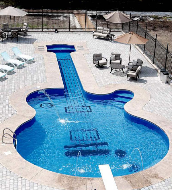 Take a Plunge into The Les Paul Guitar Swimming Pool