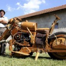 Hungarian guy builds a fully functional wooden chopper