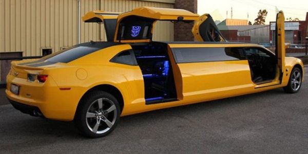 Transformers themed Bumblebee Camaro limousine