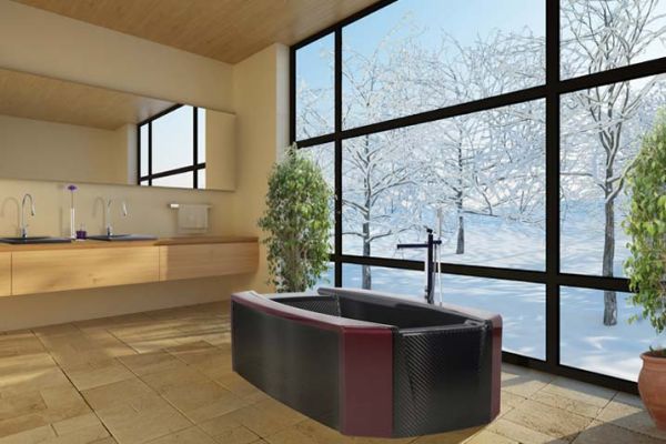"Virgo" carbon fiber bathtub by Corcel 
