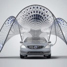 Portable Solar powered Pavilion will juice up the new Volvo V60