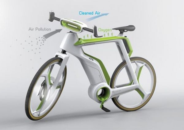 Air-purifier environment friendly bike