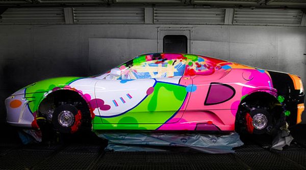 Graffiti artist creates Ferrari F430 Art Car for New York International Auto Show