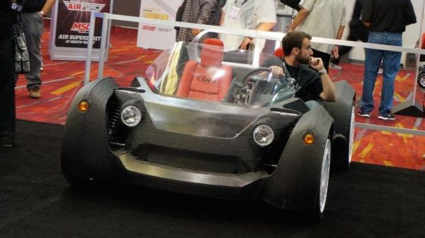 world's first 3D printed car at SEMA 2014