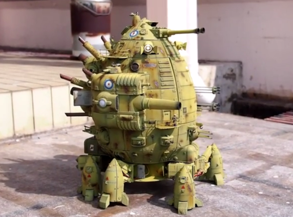 3D-printed walking toy tank by Michael Sng