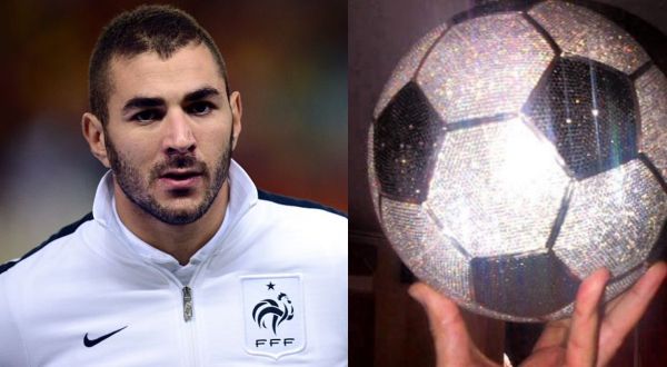 Karim Benzema buys $250k diamond-encrusted football