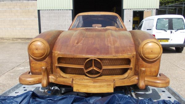  Furniture Clinic restores 1955 Mercedes Benz 300SL Gullwing wood replica