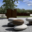 Outdoor seating by Kreoo mimics natural rock formations