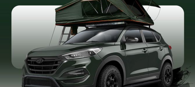 Hyundai Tucson Adventuremobile with a roof-top tent to debut at 2015 SEMA