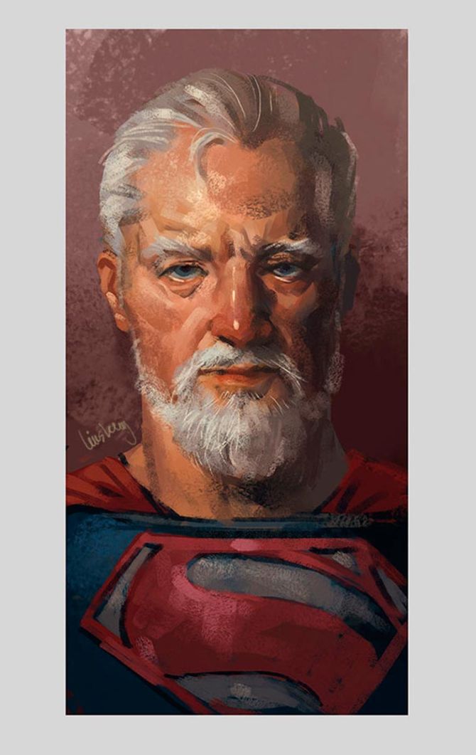Aging DC Superheroes by Eddie Liu
