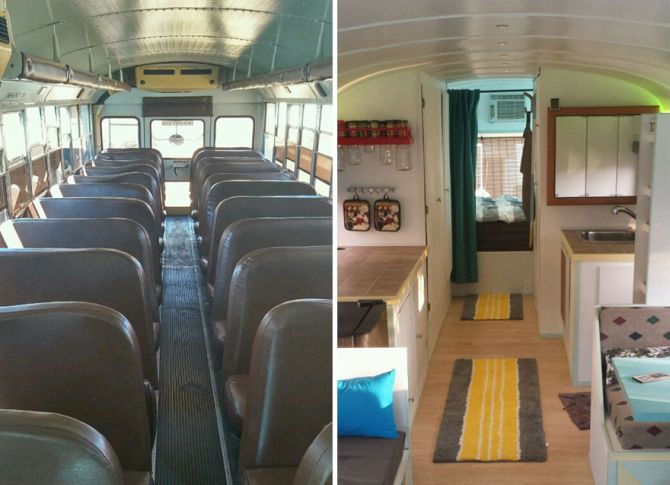 Patrick Schmidt travels America in customized school bus
