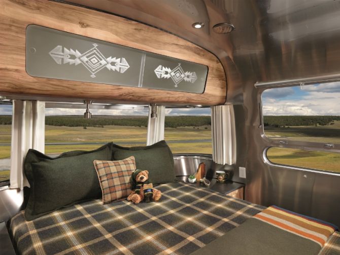 Airstream and Pendleton Woolen Mills  travel trailer