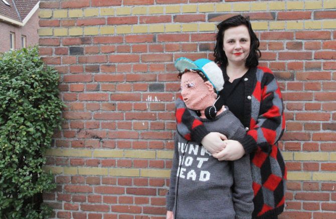 Mom creates knitted doppelganger of her son to cuddle up with