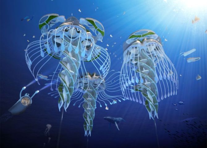 Vincent Callebaut's 3D Printed Underwater City Made From Oceanic Waste