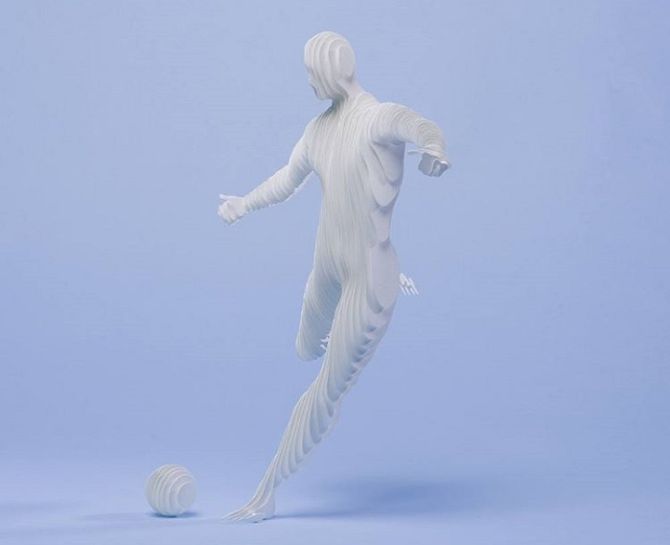 Raya Sader Bujana Olympic-Themed Paper Sculptures 