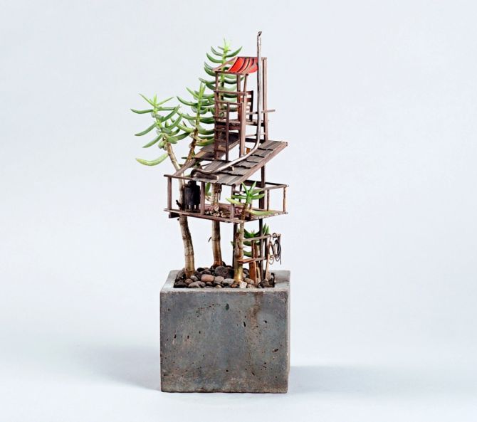 Treehouse Sculptures for plants