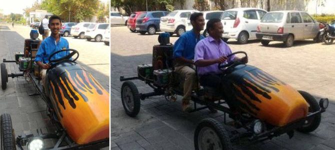 Nagpur teenager builds eco-friendly electric car out of scrap pieces
