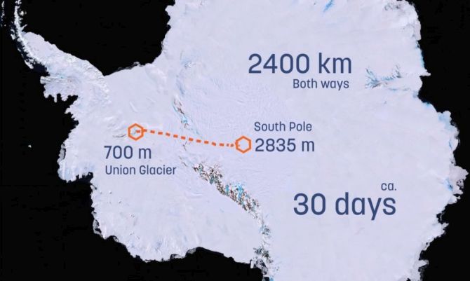 Solar Voyager travel map by Clean2Antarctica