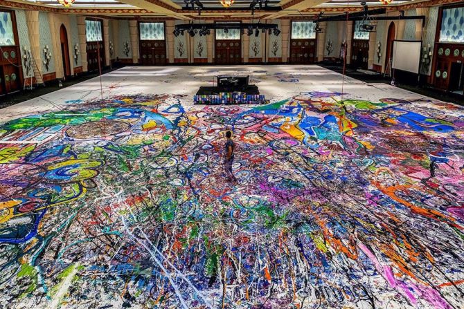 world’s largest canvas painting by Sacha Jafri